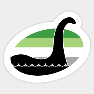 Aromantic Nessie Cryptid Pride Sticker